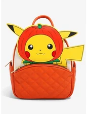 Pokemon Pumpkin Pikachu Mini Backpack New With Tags