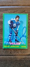 1973-74 OPC SIGNED CARD GARRY MONAHAN MAPLE LEAFS CANADIENS KINGS RED WINGS 226