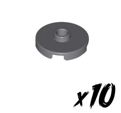 10x LEGO 18674   2x2 Fliese rund   tile round   dunkelgrau   Dark Bluish Gray