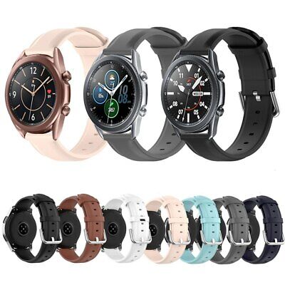 Strap For Samsung Galaxy Watch3 45mm 41mm Band Genuine Leather Smart Watch Strap | eBay