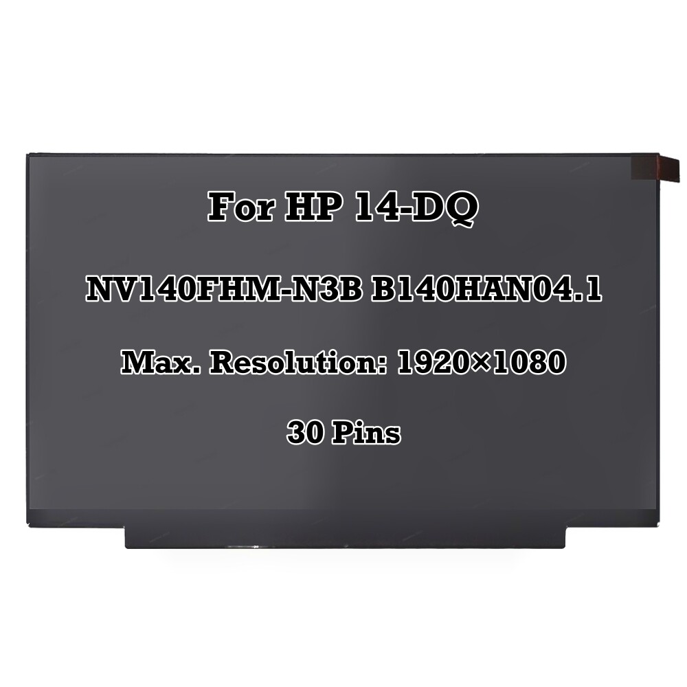 Dalle écran HP 14S-DQ0015NF – 14 Pouces LED LCD, Résolution HD 1366x768, Connecteur 30 Pins, Neuf, Garantie 1 An