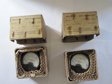 x2 Vintage Sangamo Weston Milliammeters in Original Box 0-2mA DC
