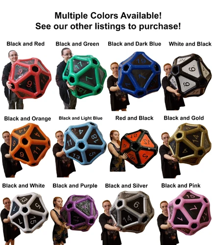 Large D20 Dice Inflatable Extra Large Giant Gaming DND dungeons and dragons rpg