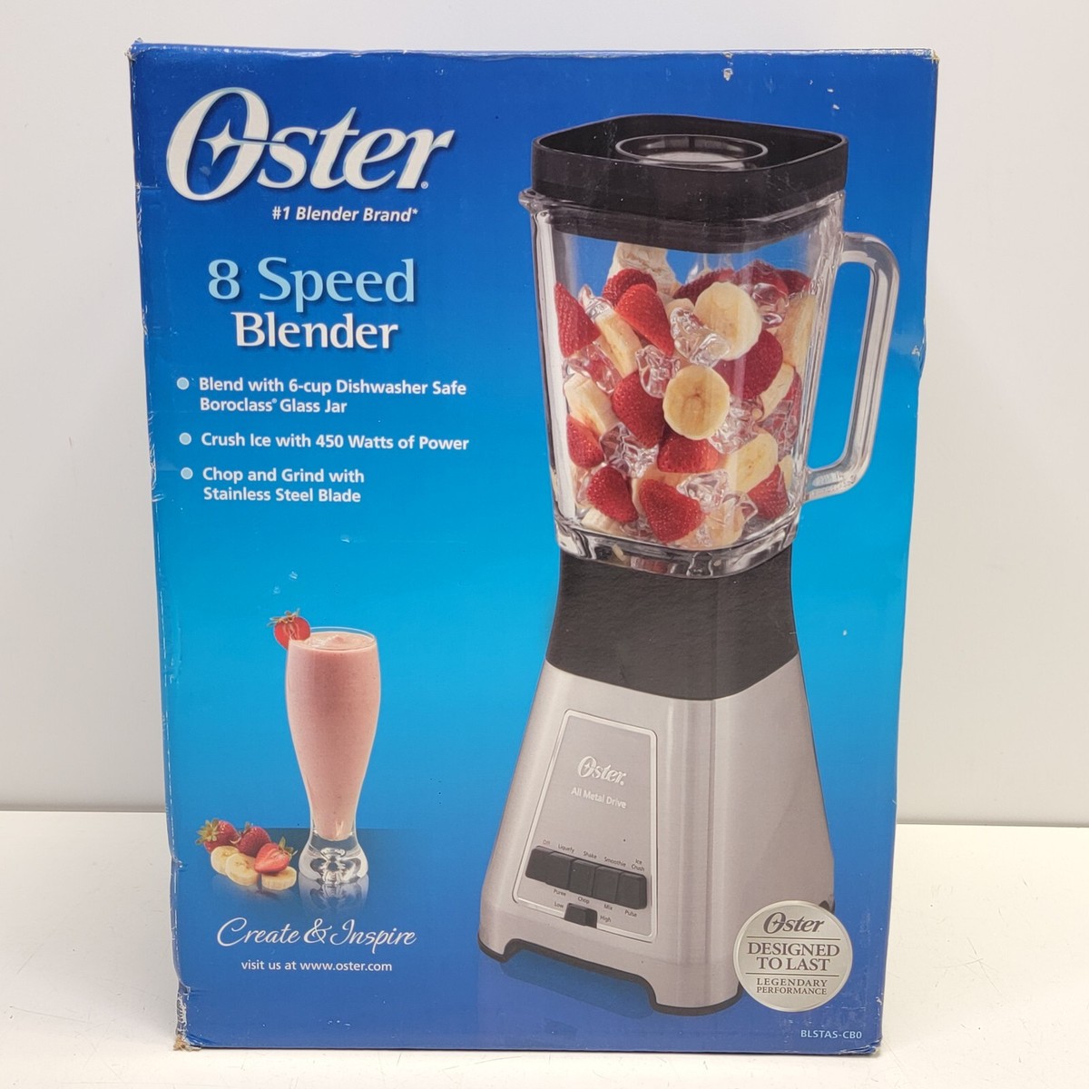NEW - ALL METAL DRIVE - Oster 8 Speed Blender 6 CUP NEW - ALL METAL DRIVE - Oster 8 Speed Blender 6 CUP