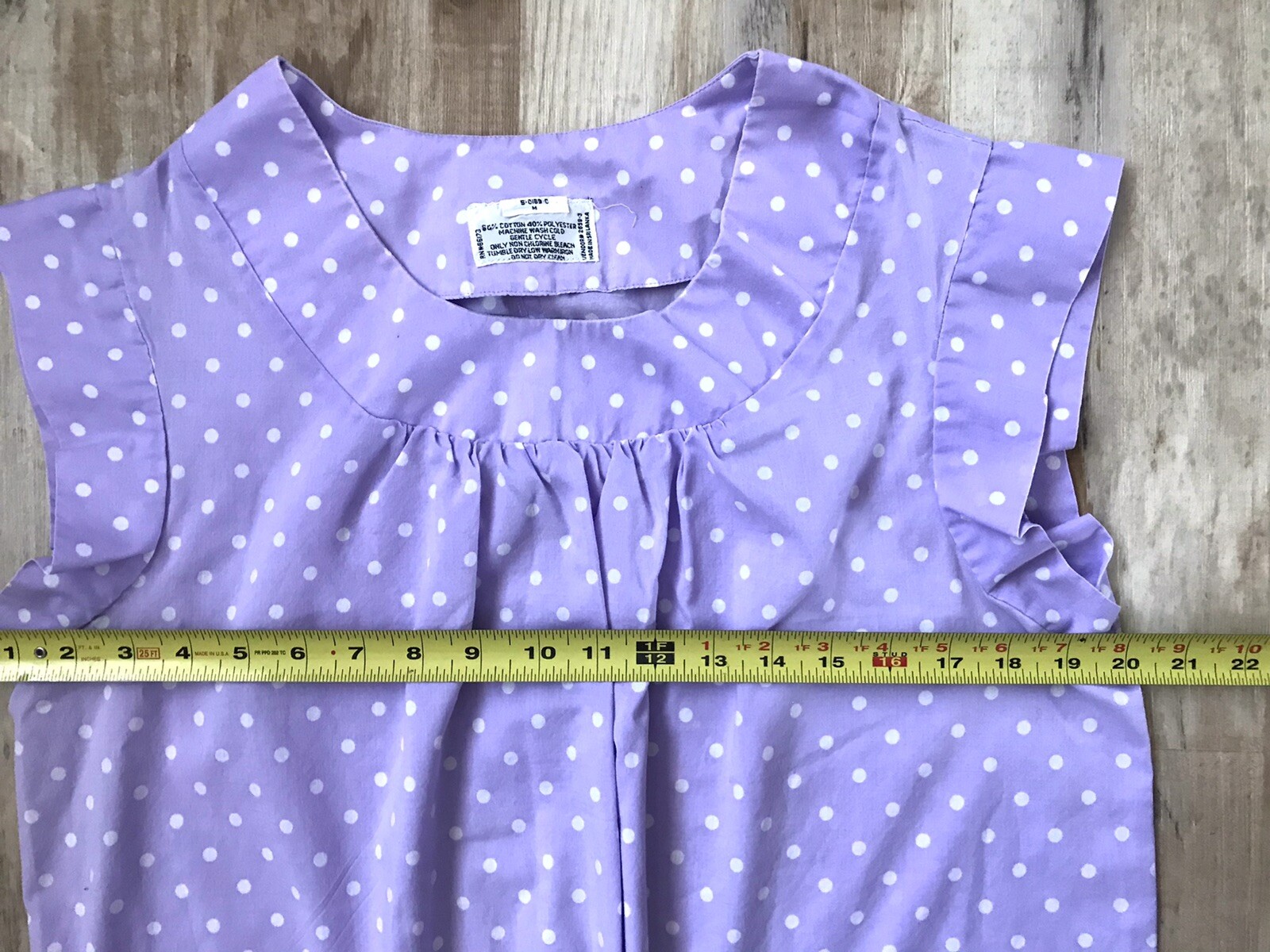 Vintage House Dress House Coat Pastel Purple Polka Do… Gem