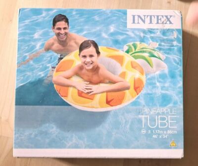 PINEAPPLE RING Inflatable Swimming Pool Tube Float Ages 9+ by INTEX 46