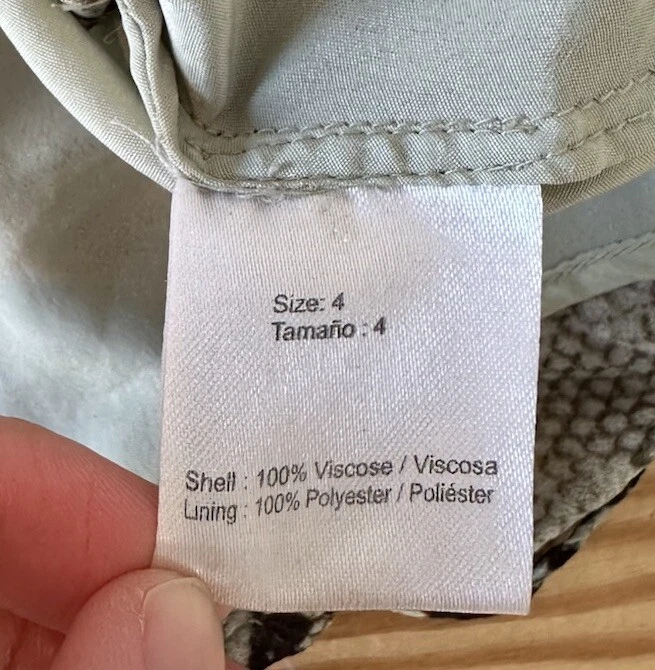 Женская юбка с принтом из змеиной кожи с оборками Pam & Gela размер 4 оливковая AB - Изображение 4 из 4