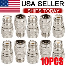 N-Type Male Plug to SO-239 UHF Female Jack RF Adapter Barrel Connector 10PCS
