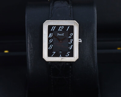 Piaget Protocol 26354, Black Dial, 18kt White Gold on Strap | eBay
