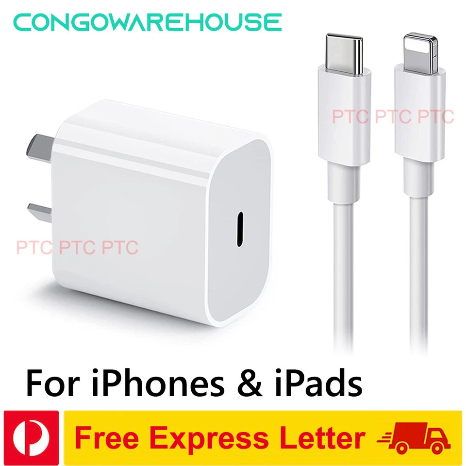 20W USB Type-C Wall Adapter USB-C PD Fast Charger iPad For iPhone 14 Pro Max AU