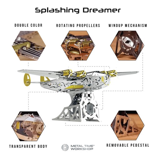 SPLASHING DREAMER Boeing-314 Flugzeug mechanisch DIY Modellbausatz - Bild 6 von 8