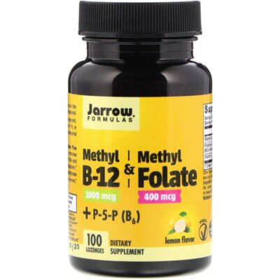 Jarrow Formulas Methyl B-12 & Methyl Folate 100 lozenges