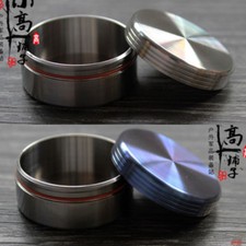 Titanium Round Waterproof Mini Pill Box Case Travel Medicine Container