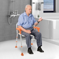 Foldable Shower Chair for Seniors Shower Seat Folding Bath Chair Heavy Duty