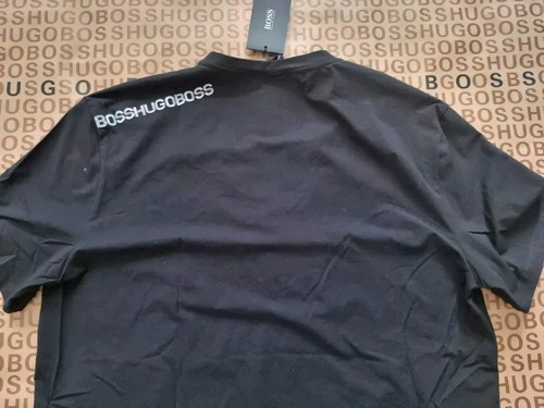 New Hugo Boss mens black v-neck gym sports summer beach holiday t-shirt top XXL - Picture 3 of 20
