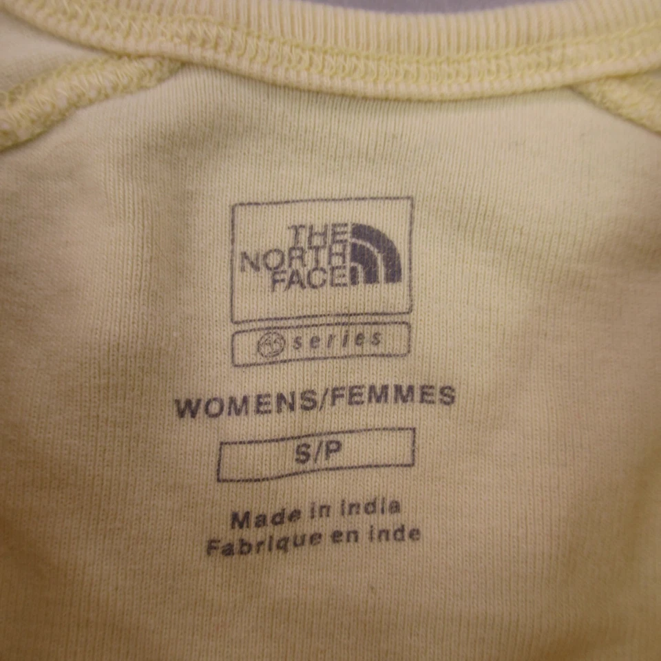 Camiseta sin mangas North Face para mujer pequeña amarilla sin mangas ligera elástica entrenamiento Foto 4 de 4