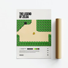 The Legend of Zelda  (1986) Video Game Art Poster / Print