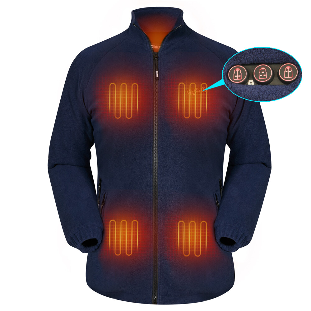 ARRIS Fleece Heated Jacket for Women 7.4V Battery Heating Coat w/ 8