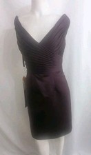 Mori Lee Eggplant Sleeveless Bridesmaid Dress Women's Size 6 