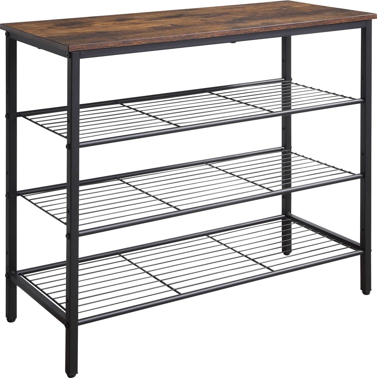 4-Tier Metal Mesh Shoe Rack Organizer for Entryway Hallway Storage