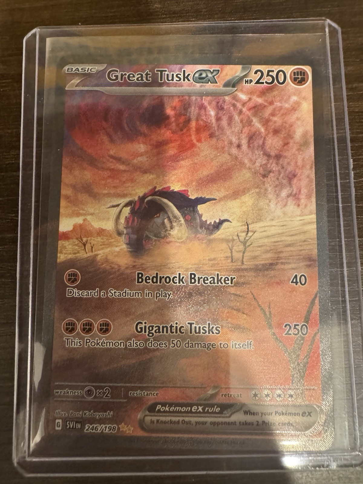 Great Tusk ex SIR 246/198 SV01: Scarlet & Violet Base Set Pokemon NM TCG