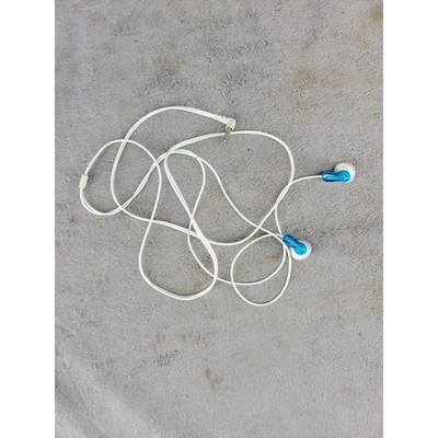 Sony MDR-E9 Vintage Wired Earbuds White Blue Translucent Walkman Headphones 3.5m