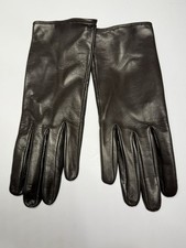 Fratelli Orsini Dark Brown Leather Gloves Silk Lined Size 7 NEW MADE IN ITALY