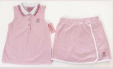 NWT, Girls Pink Mesh Juicy Couture Set. Tank Skorts. Size 12