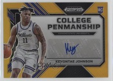 2023-24 Prizm Draft Picks College Penmanship Gold 8/10 Keyontae Johnson Auto qf8