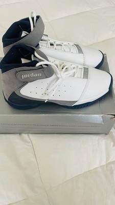 Jordan Team Strong White Silver Graphite Navy 311868-102 Basketball Sneakers
