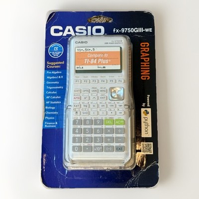 Casio FX-9750GII White Graphing Calculator with Batteries Scientific SEALED NEW!