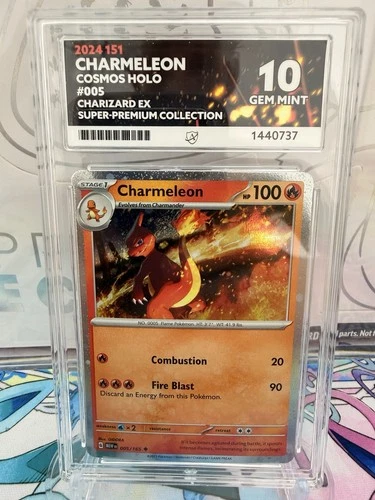Pokémon TCG Charmeleon #005 Cosmos Holo ACE 10 Gem Mint Pokemon 151 Promo