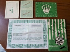 Raro documento di garanzia e servizio Rolex vintage usato