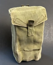 ORIGINAL Green Blanco WWII British P37 Sten Gun Ammo Pouch 1942 w/Broad Arrow
