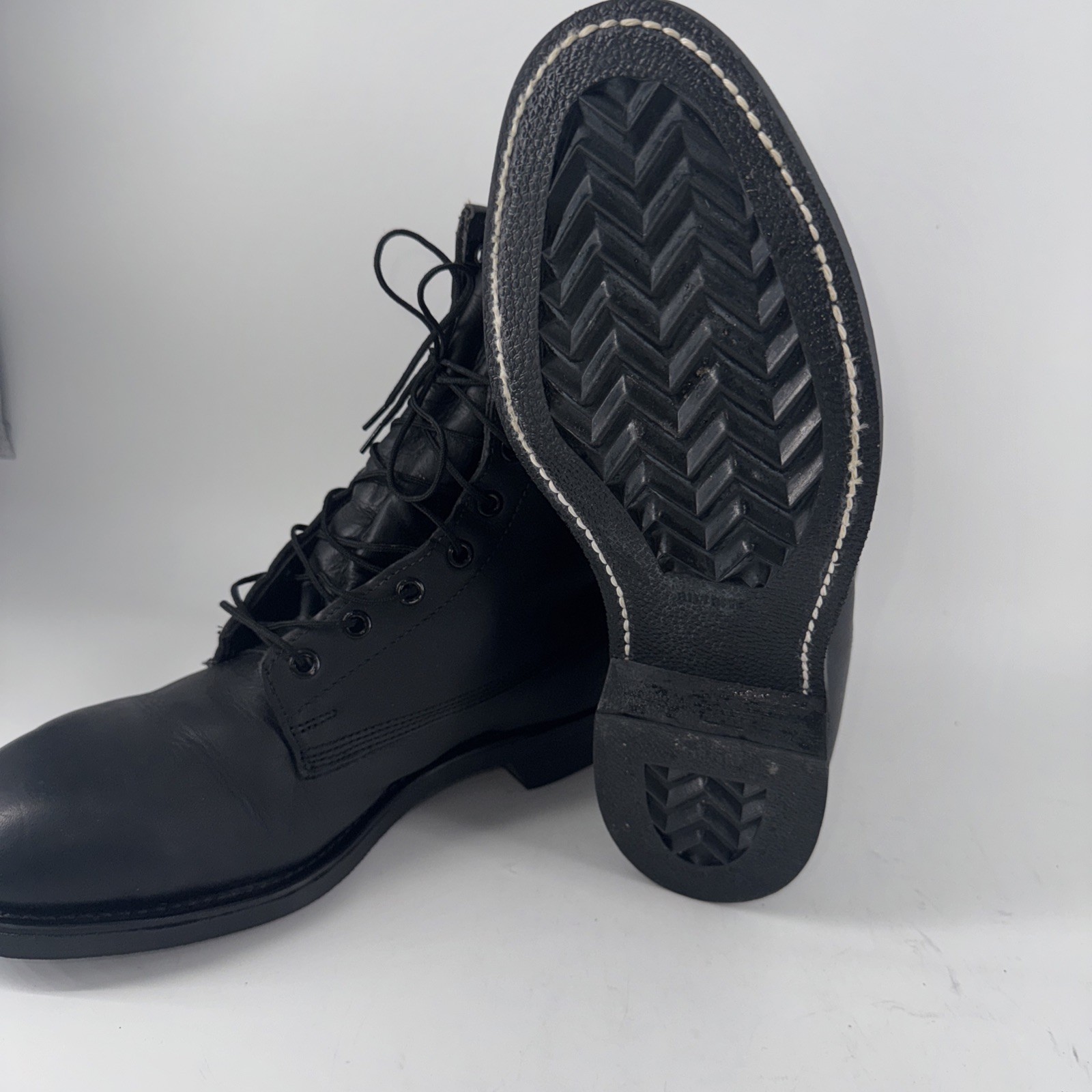 SAOLA Stivali da combattimento vintage 1986 Craddock Terry da uomo 8 5 M in pelle nera suola biltrite USA