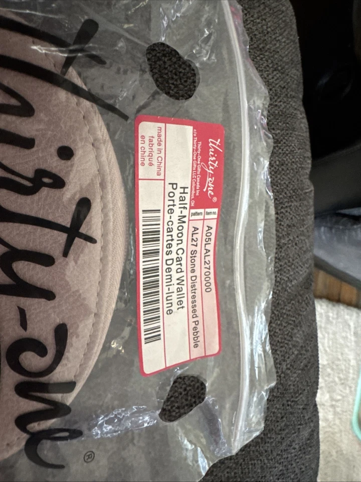 Billetera 31 Media Luna Tarjeta Piedra Guijarro Envejecido Foto 3 de 3