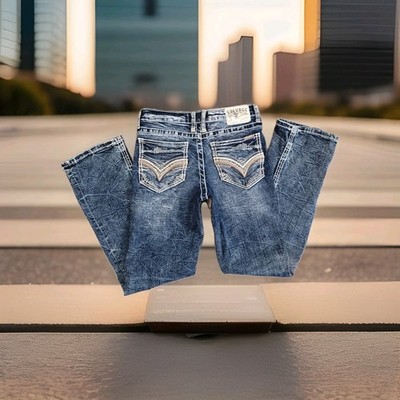 Salvage Supply Co Chaos Bootcut Regular Fit Youth 16R 27x28 Blue
