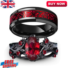 Mens Rings Fashion Silver Celtic Dragon Titanium Stainless Steel Wedding Band uk
