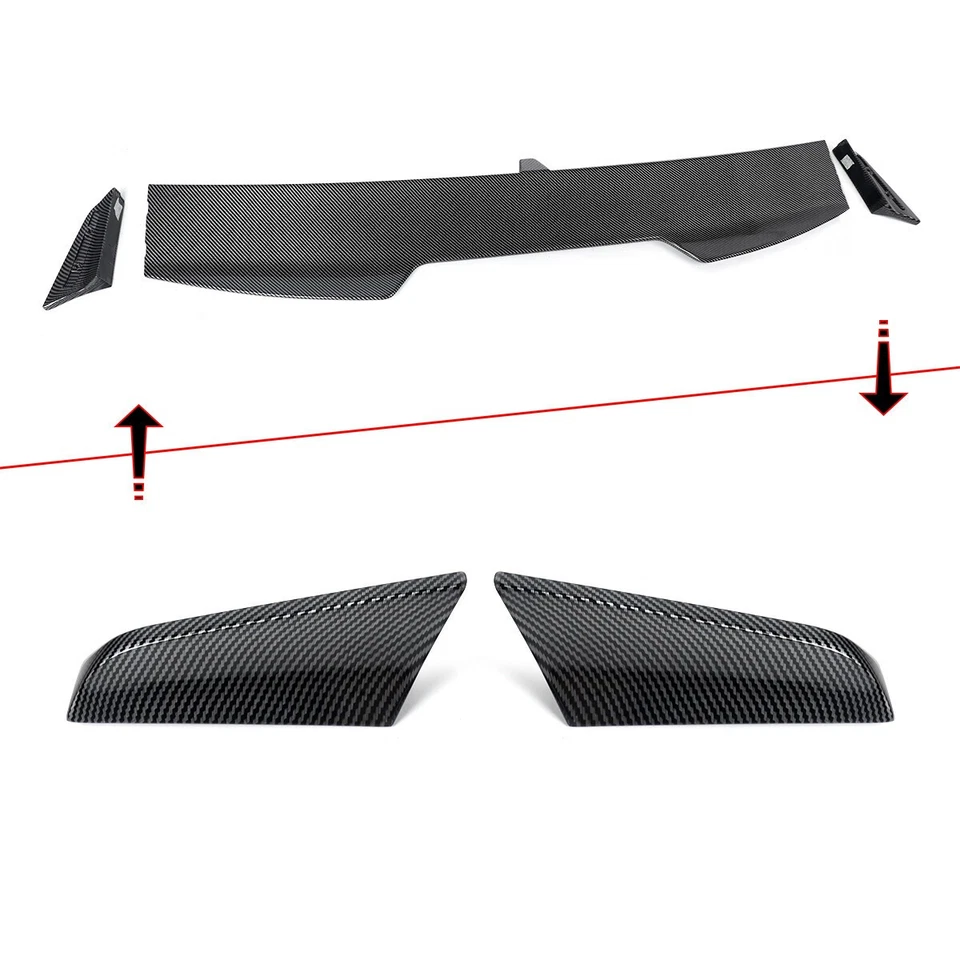 BMW X6 X6M G06 F96 2020-2024 Carbon Look Rear Roof Tail Lip Spoiler Top Wing Foto 4 de 4