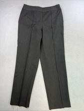 Talbots Dress Pants Women  s stretch Size 12 Gray Side Zipper No Pockets