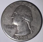 1939 Washington Quarter 90% Silver US Coin – Circulated – Pre-1964 Silver