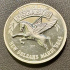 1984 New Orleans Mardi Gras 1oz .999 Silver Round Krewe of Pegasus Candies Theme