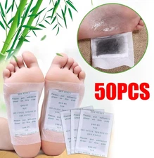 50PCS Detox Foot Patches Pads Body Toxins Feet Slimming Deep Cleansing Herbal