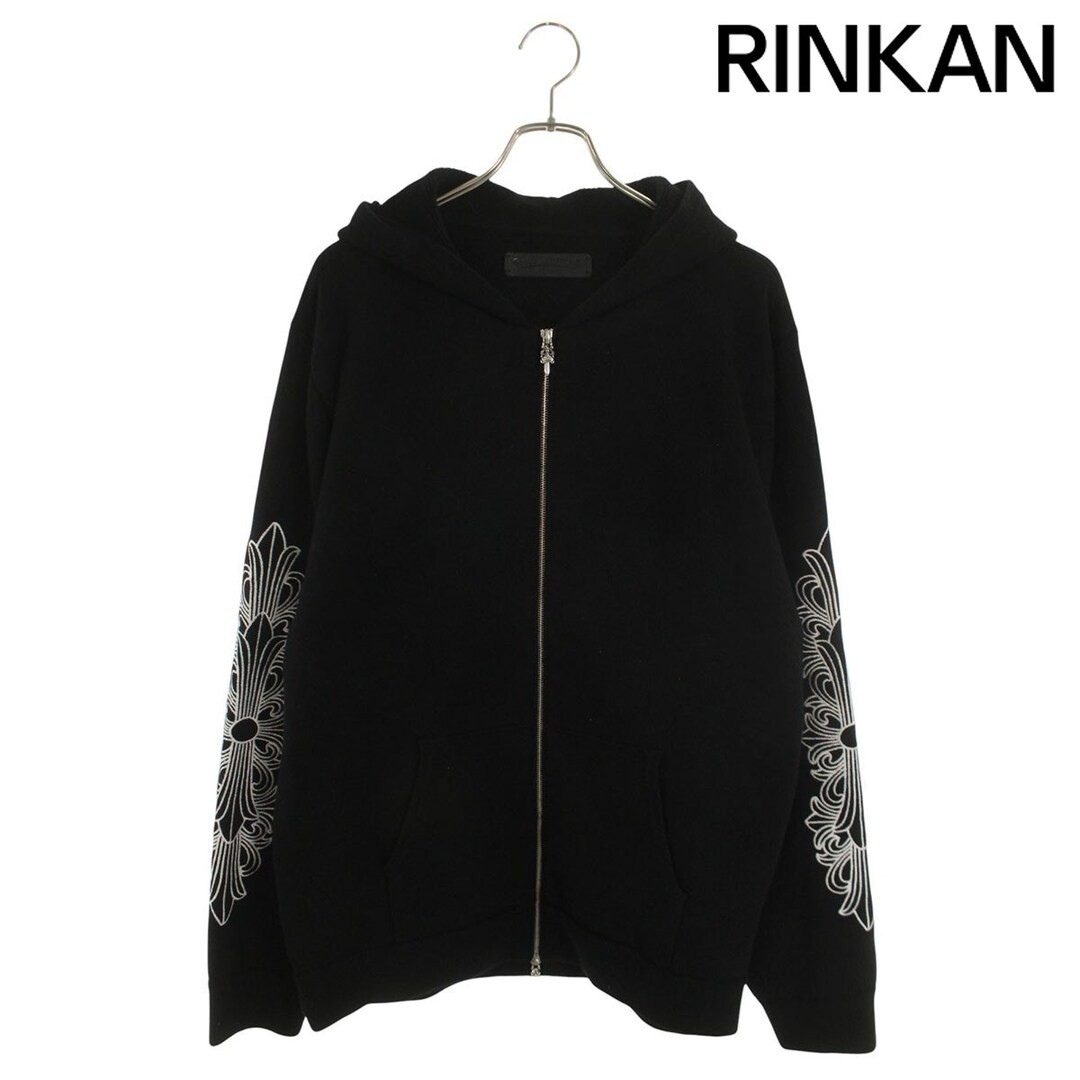 Chrome Hearts U LIFE SENTENCE Sleeve Floral Embroidered Cashmere Zip up Used 1a3