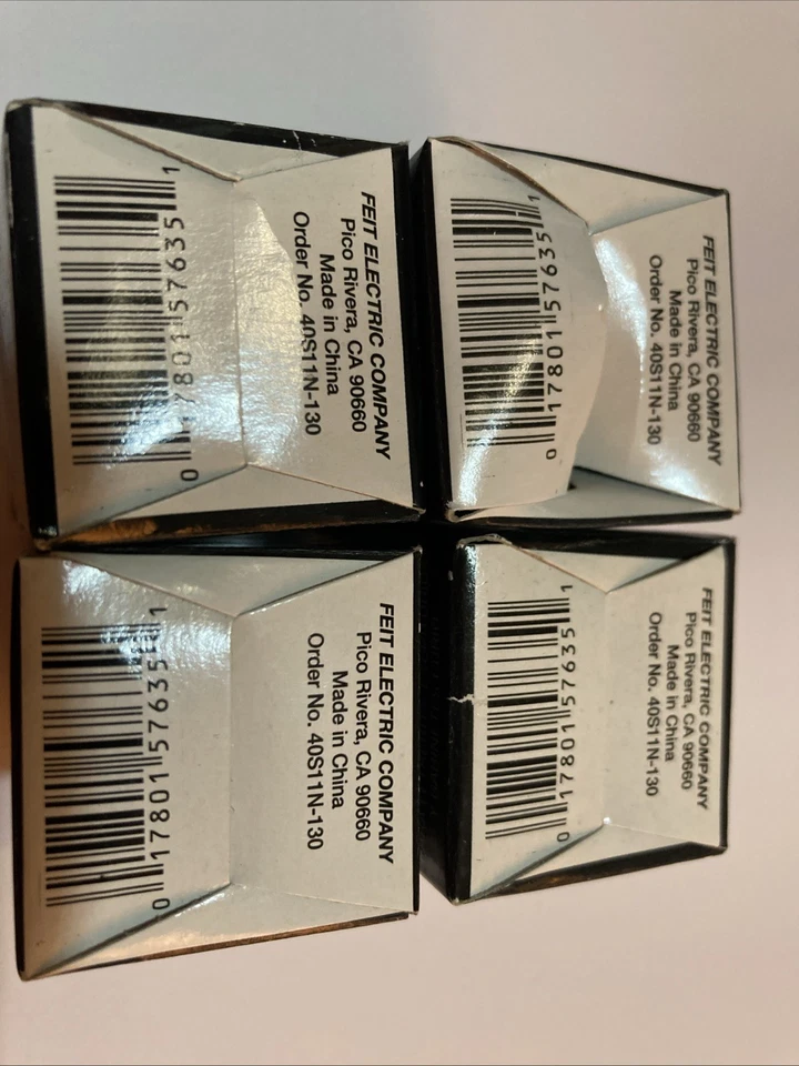 4 Feit Bombilla Eléctrica 40W 130V Alta Intensidad Transparente Base Intermedia 40S11N130 Foto 3 de 4