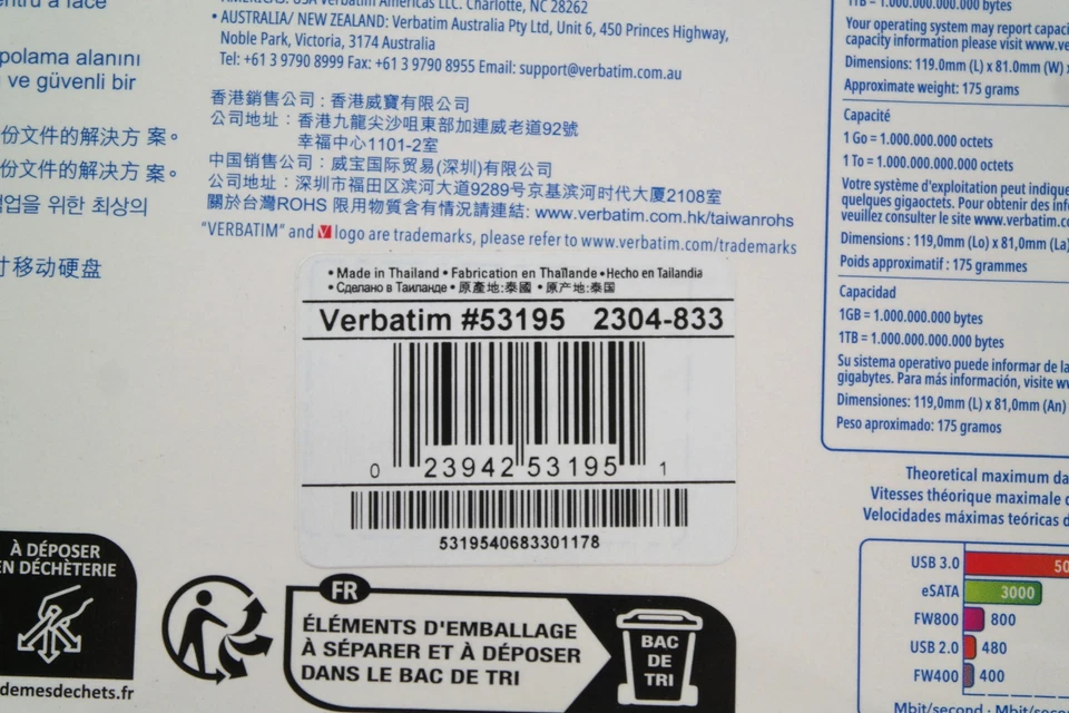 Verbatim 2TB Store 'n' Go Portable External Hard Drive Usb 3.0, 53195 - Image 3 of 4