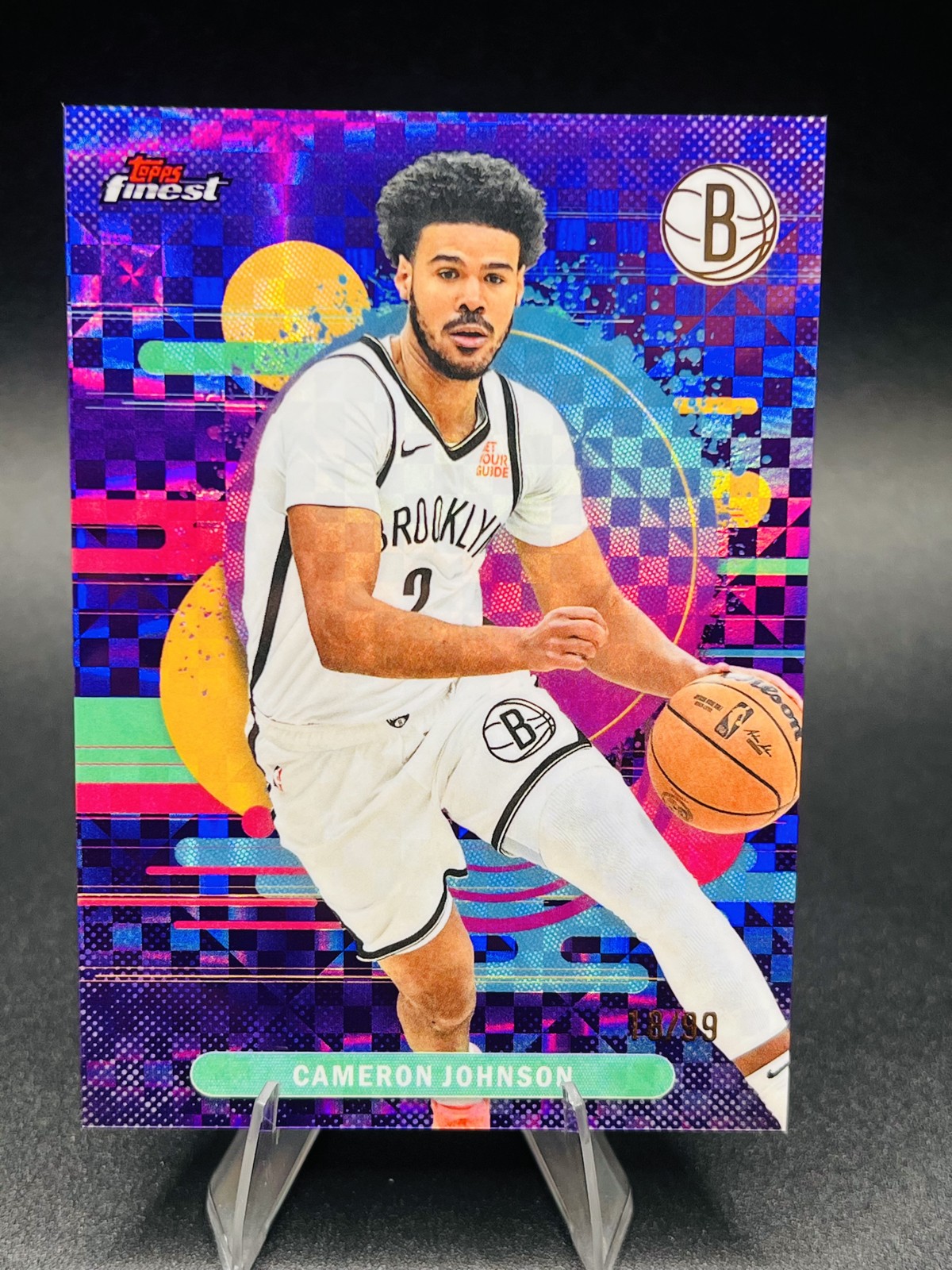 2025-26 Topps Finest - Uncommon Cameron Johnson #183 Purple X-Fractor /99