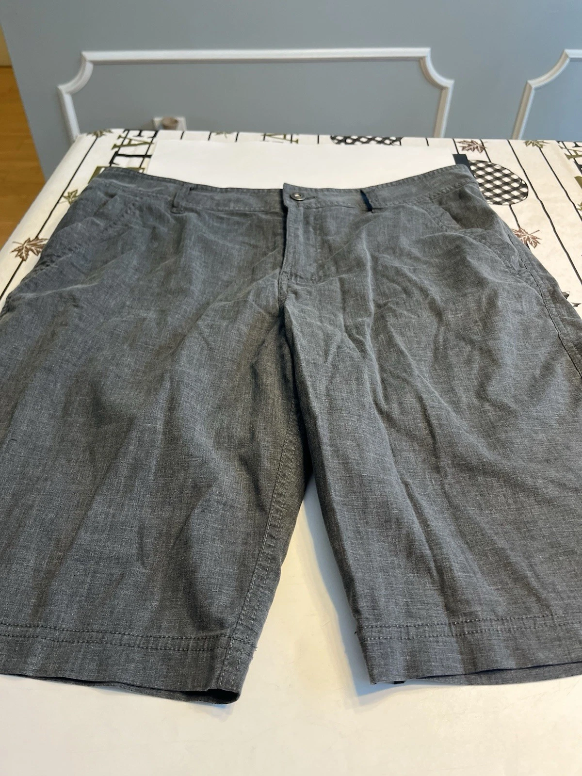 prAna Furrow Gray Shorts Men’s Sz 34x11” Hiking Outdoors UPF 50+