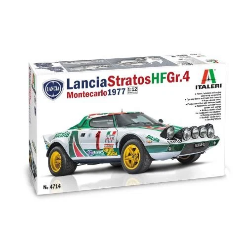 1:12 ITALERI Lancia Stratos Hf Alitalia #1 Win.Rally Montecarlo 1977 Kit IT4714 - Immagine 2 di 4