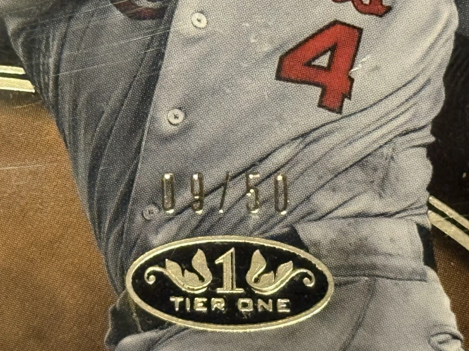 2019 Topps Tier One Relic Auto Yadier Molina /50 St Louis Cardinals - Image 3 of 3